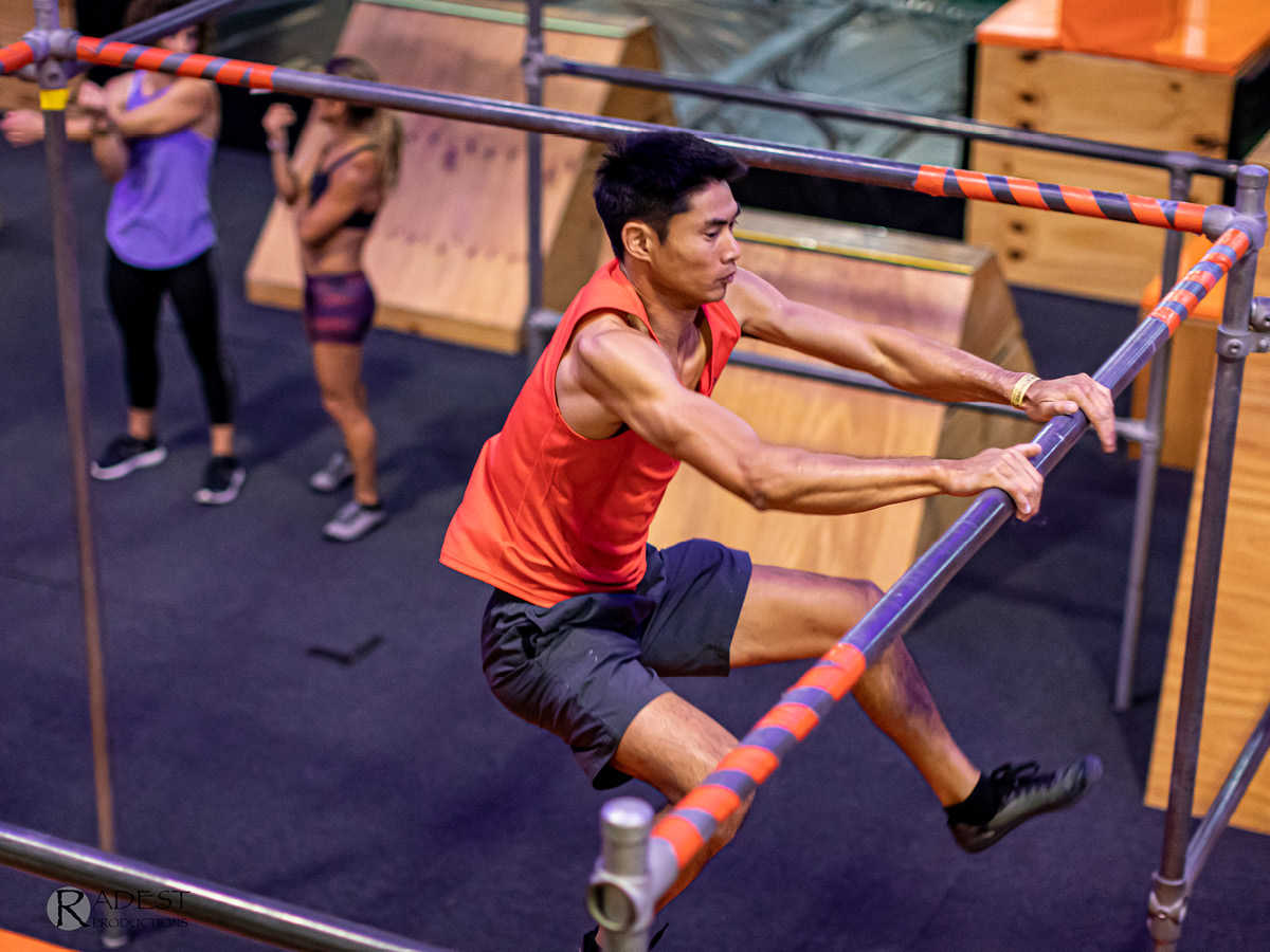 Teen parkour training